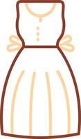 Sundress Line Two Color Icon vector