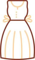 Sundress Line Two Color Icon vector