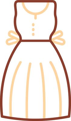 Sundress Line Two Color Icon