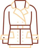 Coat Line Two Color Icon vector