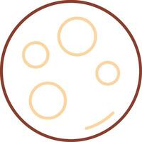 Moon Line Two Color Icon vector