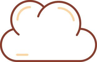 Cloud Line Two Color Icon vector