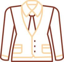 Waistcoat Line Two Color Icon vector