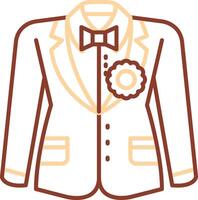 Groom suit Line Two Color Icon vector