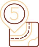 Five Line Two Color Icon vector