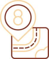 Eight Line Two Color Icon vector