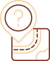 Question Line Two Color Icon vector