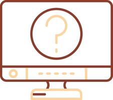 Question Line Two Color Icon vector