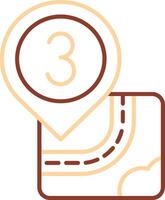 Three Line Two Color Icon vector