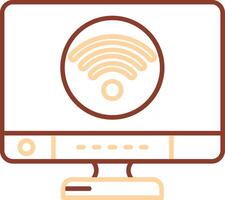 Wifi Line Two Color Icon vector