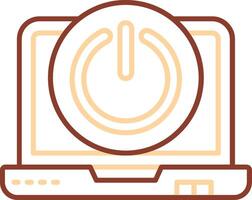 Power off Line Two Color Icon vector