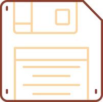 Floppy disk Line Two Color Icon vector