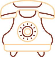 Telephone Line Two Color Icon vector