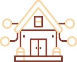 House Line Two Color Icon vector