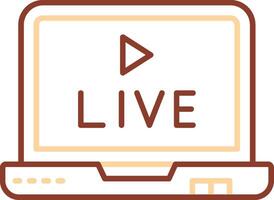 Live Line Two Color Icon vector