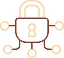 Safe Line Two Color Icon vector