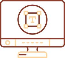 Type Line Two Color Icon vector