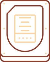 Disk Line Two Color Icon vector