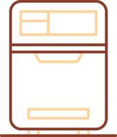 Fridge Line Two Color Icon vector