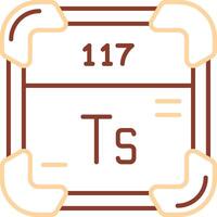 Tennessine Line Two Color Icon vector