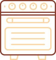 Oven Line Two Color Icon vector