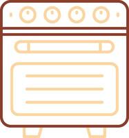 Oven Line Two Color Icon vector