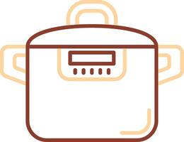 Pressure cooker Line Two Color Icon vector