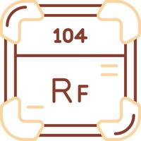 Rutherfordium Line Two Color Icon vector