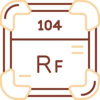 Rutherfordium Line Two Color Icon vector