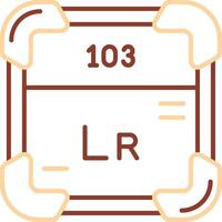 Lawrencium Line Two Color Icon vector