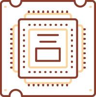 Processor Line Two Color Icon vector
