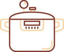 Pressure cooker Line Two Color Icon vector