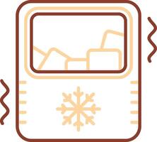 Ice maker Line Two Color Icon vector