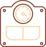 Weight Line Two Color Icon vector