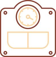 Weight Line Two Color Icon vector