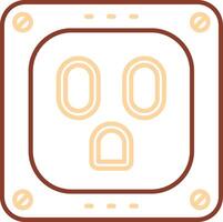 Socket Line Two Color Icon vector