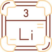 Lithium Line Two Color Icon vector