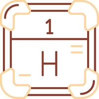 Hydrogen Line Two Color Icon vector