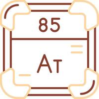 Astatine Line Two Color Icon vector