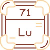 Lutetium Line Two Color Icon vector