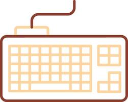 Keyboard Line Two Color Icon vector