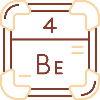 Beryllium Line Two Color Icon vector