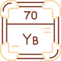 Ytterbium Line Two Color Icon vector