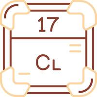 Chlorine Line Two Color Icon vector