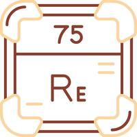 Rhenium Line Two Color Icon vector