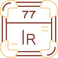 Iridium Line Two Color Icon vector