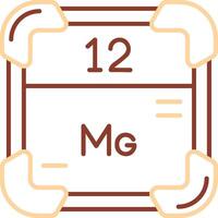 Magnesium Line Two Color Icon vector