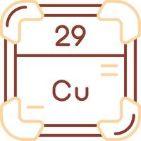 Copper Line Two Color Icon vector