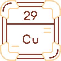 Copper Line Two Color Icon vector