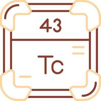 Technetium Line Two Color Icon vector